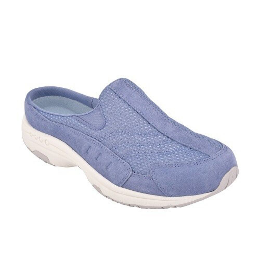 Easy Spirit Women's Travel Time Cushioned Footbed Slip on Clogs, Blue Size 10M